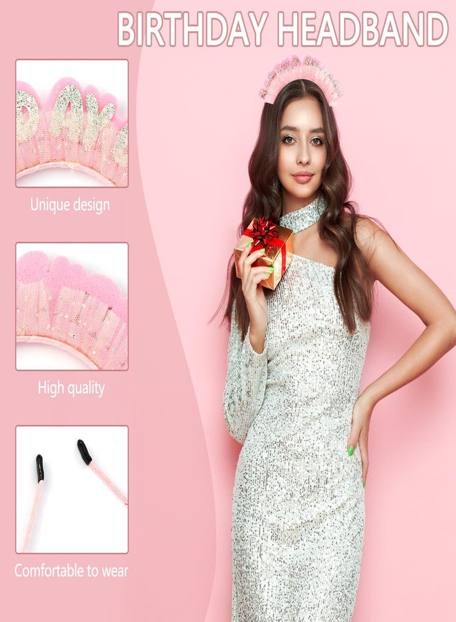Vovii Birthday Girl Headband Princess Crown for Women Girls, Happy Birthday Headband for Hair Accessories - Image 4